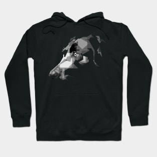 dog grayscale WPAP Hoodie